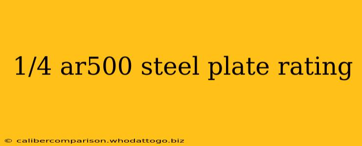 1/4 ar500 steel plate rating