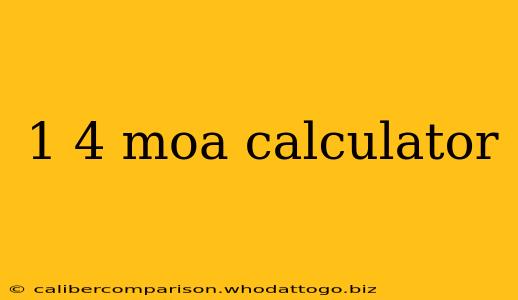 1 4 moa calculator