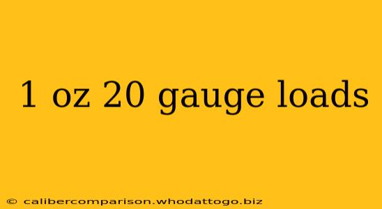 1 oz 20 gauge loads