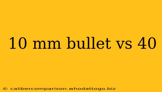 10 mm bullet vs 40