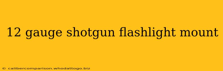 12 gauge shotgun flashlight mount