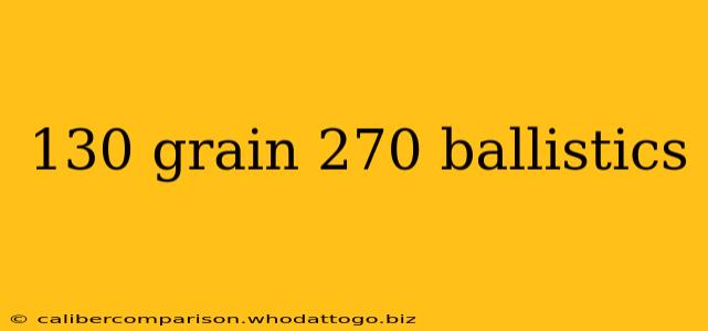 130 grain 270 ballistics