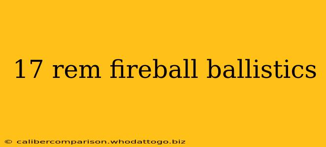 17 rem fireball ballistics