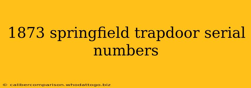 1873 springfield trapdoor serial numbers