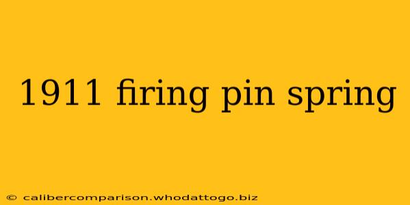 1911 firing pin spring