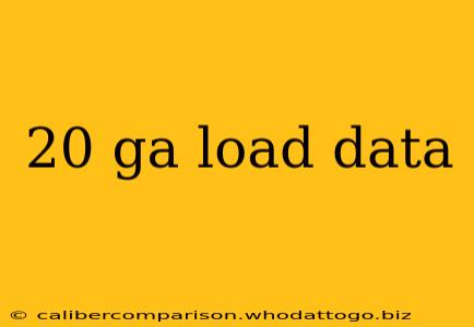 20 ga load data