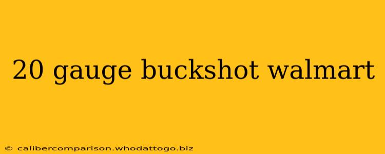 20 gauge buckshot walmart