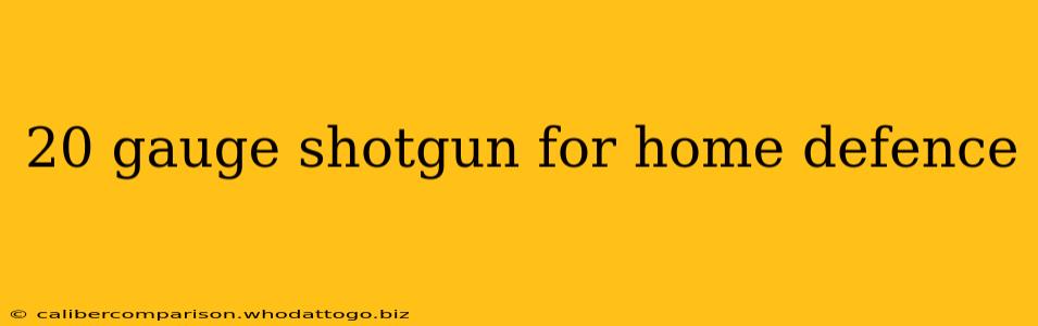 20 gauge shotgun for home defence