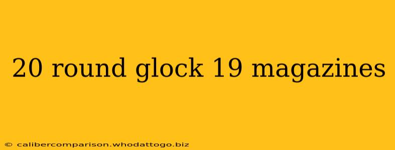 20 round glock 19 magazines