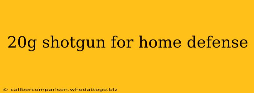 20g shotgun for home defense