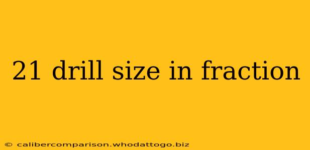 21 drill size in fraction