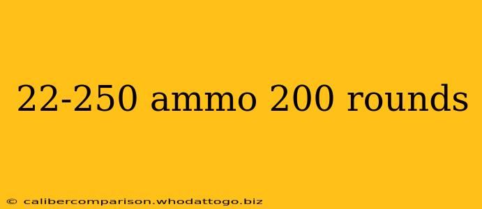 22-250 ammo 200 rounds