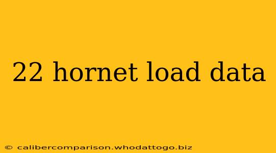 22 hornet load data