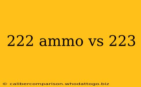 222 ammo vs 223