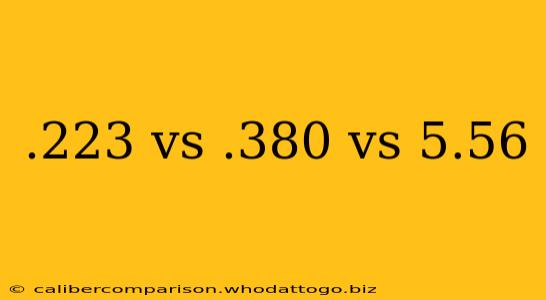 .223 vs .380 vs 5.56