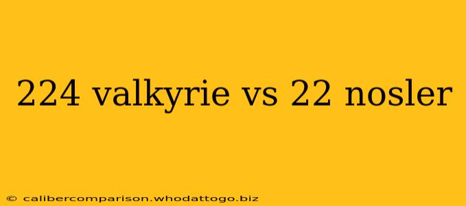 224 valkyrie vs 22 nosler