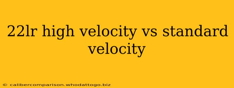 22lr high velocity vs standard velocity