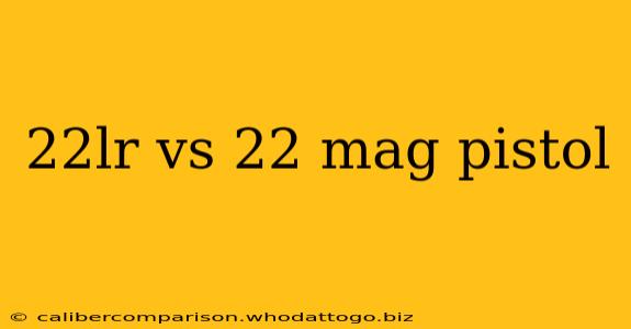 22lr vs 22 mag pistol