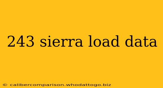 243 sierra load data