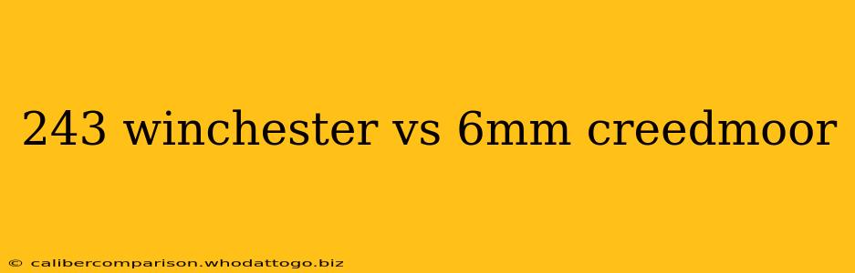 243 winchester vs 6mm creedmoor