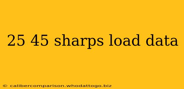 25 45 sharps load data