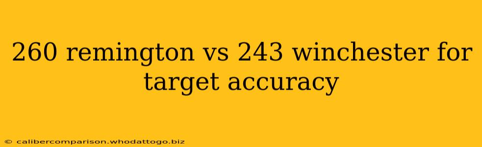 260 remington vs 243 winchester for target accuracy