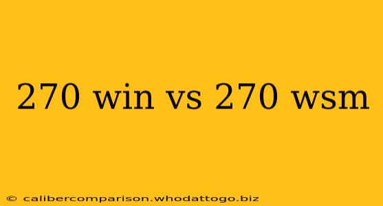 270 win vs 270 wsm