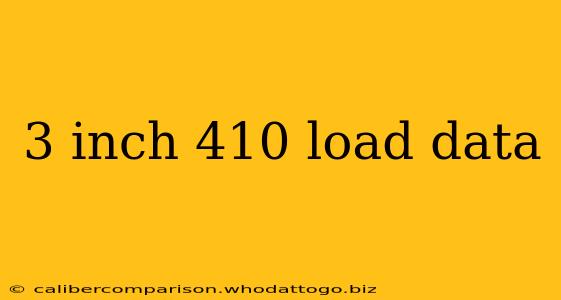 3 inch 410 load data