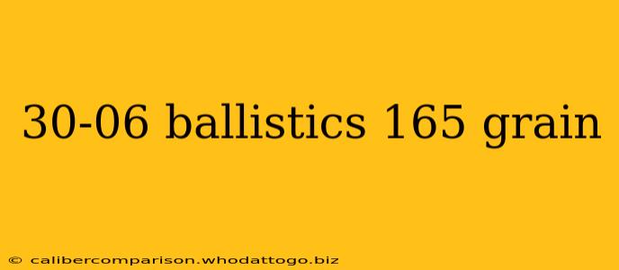 30-06 ballistics 165 grain