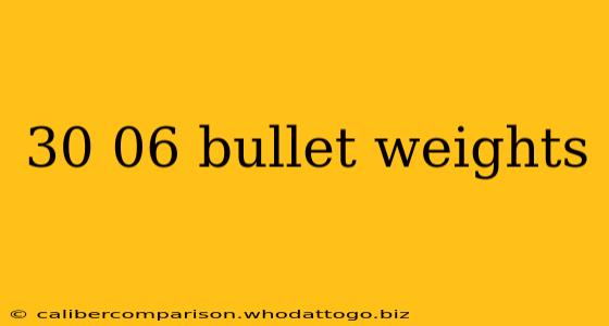 30 06 bullet weights