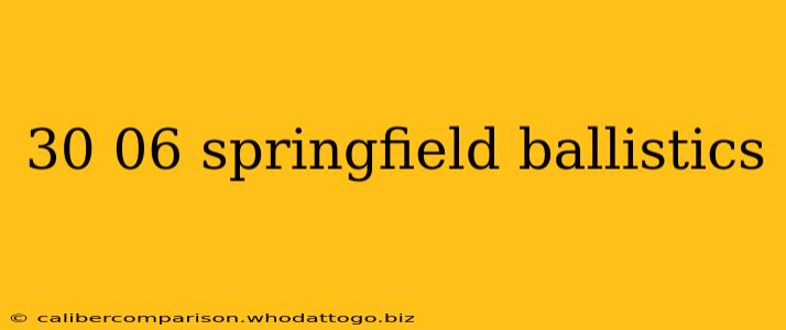 30 06 springfield ballistics