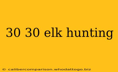 30 30 elk hunting