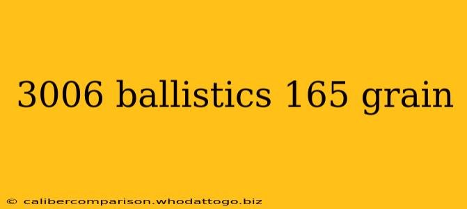 3006 ballistics 165 grain