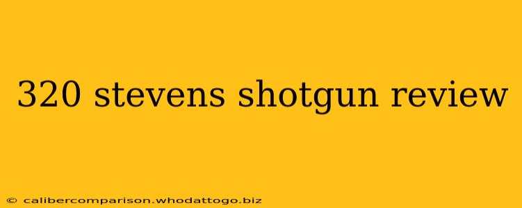 320 stevens shotgun review