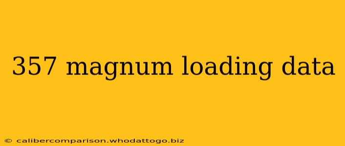 357 magnum loading data