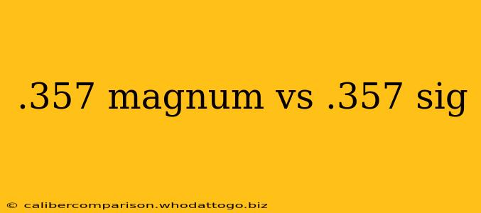 .357 magnum vs .357 sig