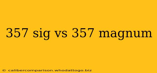 357 sig vs 357 magnum