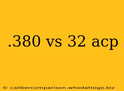 .380 vs 32 acp