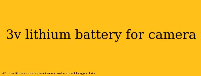 3v lithium battery for camera