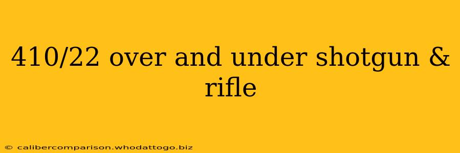 410/22 over and under shotgun & rifle