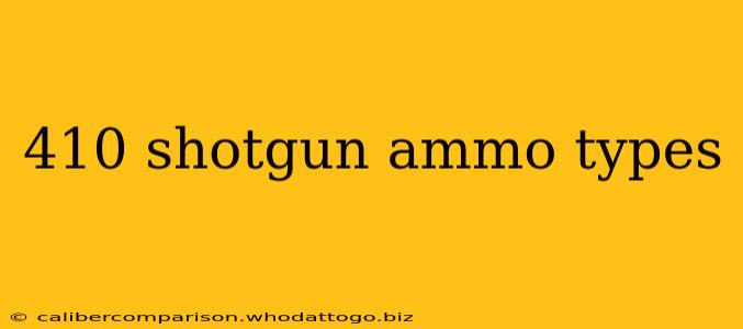 410 shotgun ammo types