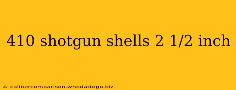 410 shotgun shells 2 1/2 inch