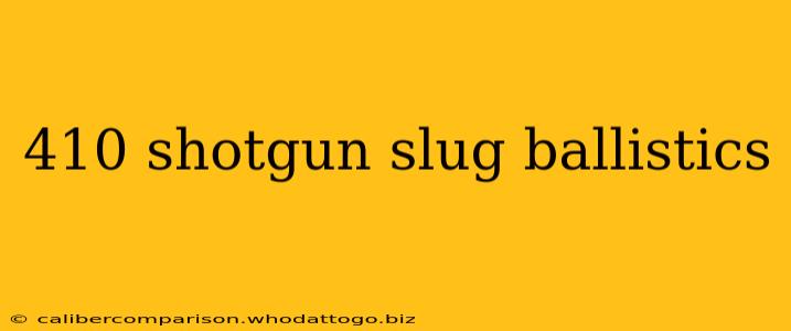 410 shotgun slug ballistics