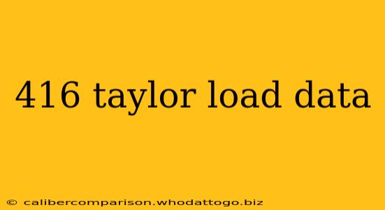 416 taylor load data