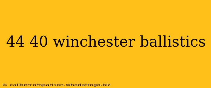 44 40 winchester ballistics