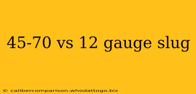 45-70 vs 12 gauge slug