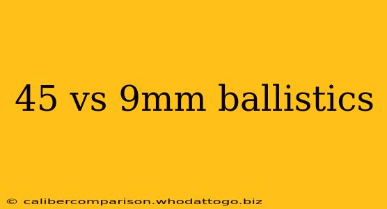 45 vs 9mm ballistics