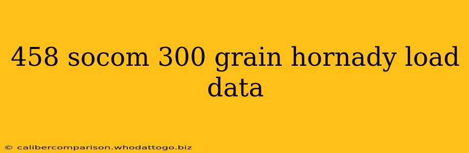 458 socom 300 grain hornady load data