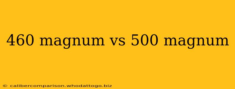 460 magnum vs 500 magnum