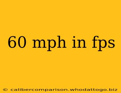 60 mph in fps